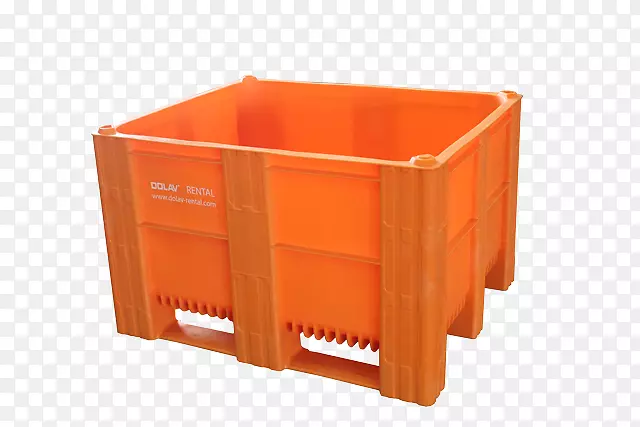 塑料托盘多式联运集装箱散装货物.橙色箱