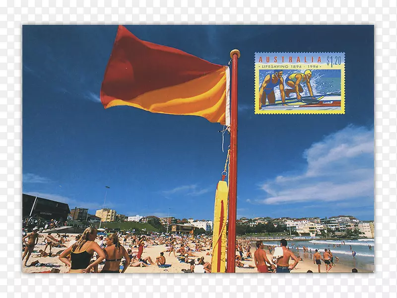 广告度假旅游旗天空plc-邦迪海滩