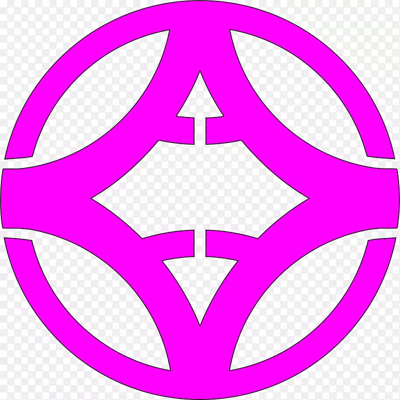 圆圈标志和平符号三层领导剪贴画圈