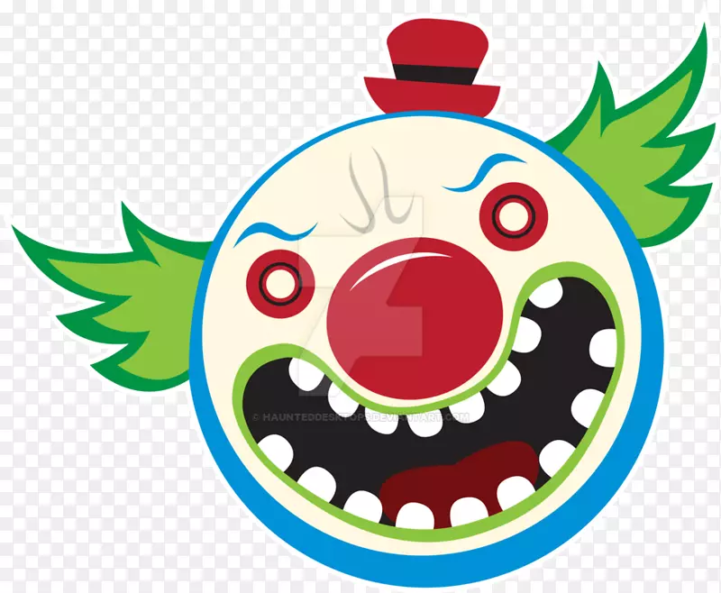 T-恤笑脸艺术剪贴画-令人毛骨悚然的小丑