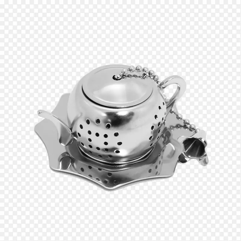 银茶壶-银器