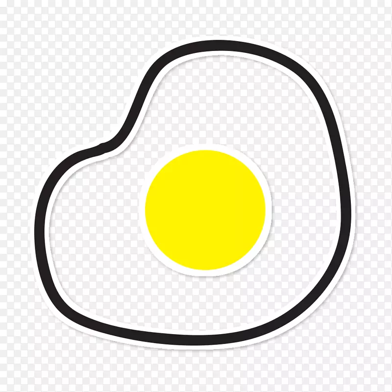 煎蛋食品贴纸蛋黄