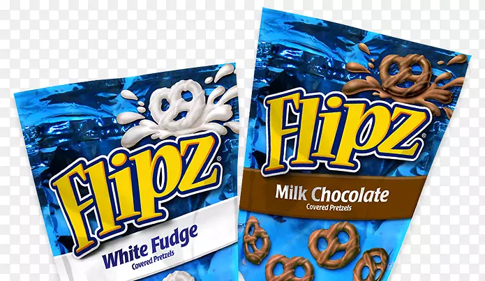椒盐卷饼Flipz软糖牛奶Demet的糖果公司-巧克力椒盐卷饼