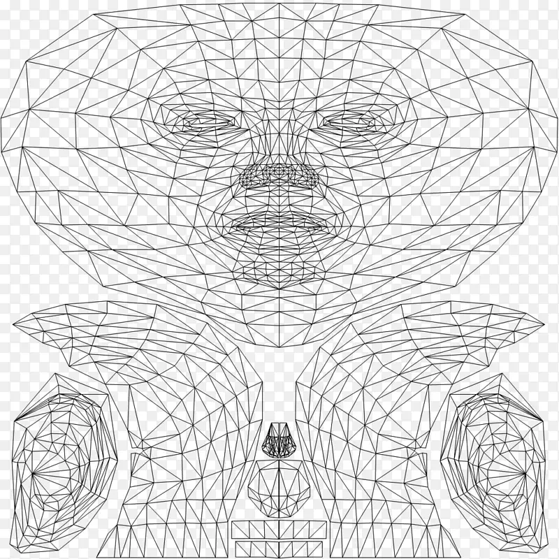 对称线艺术素描纹理线
