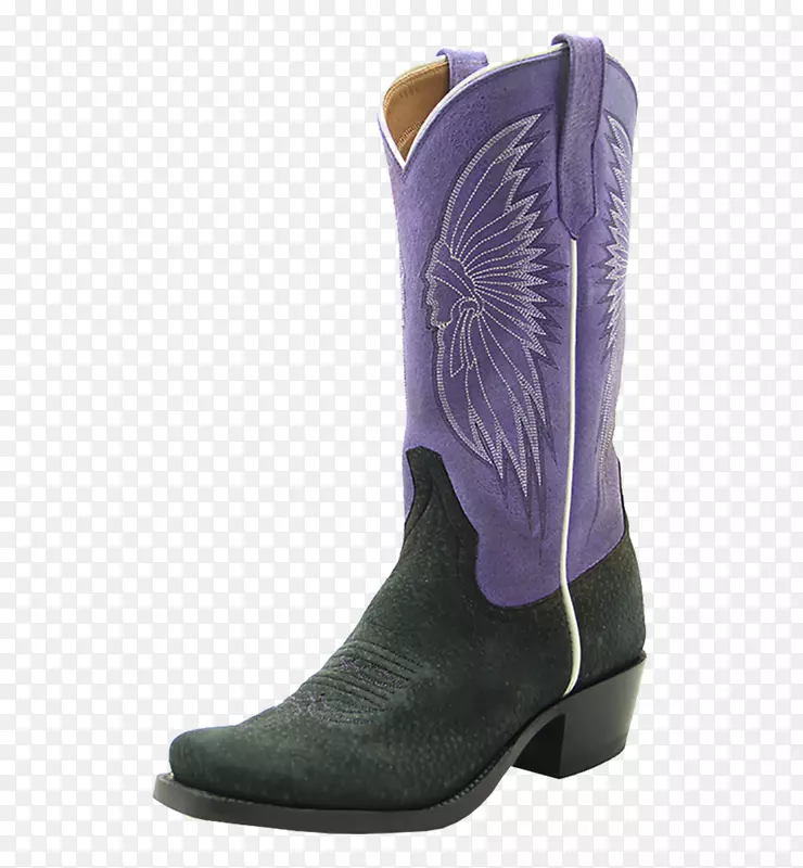 梅赛德斯靴公司的牛仔靴里奥斯女芭蕾舞扁紫色靴子