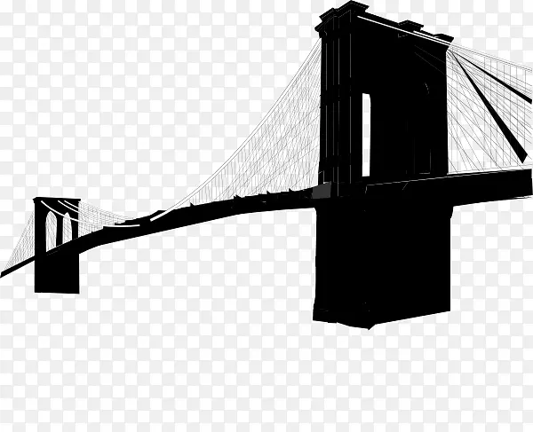 布鲁克林桥莱纳德湖Zakim掩体山纪念桥剪贴画-布鲁克林桥
