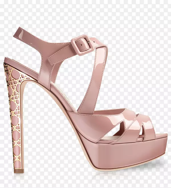 婚纱鞋-粉红色凉鞋