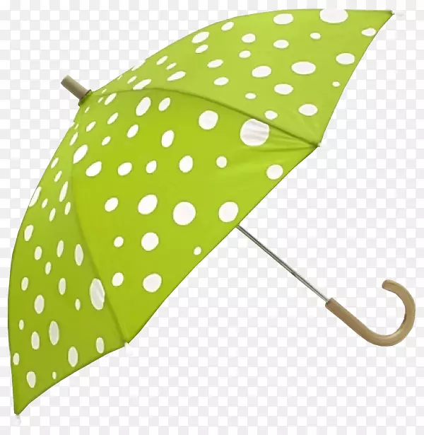 雨伞圆点红耳环-白珠