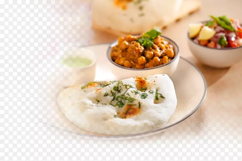kulcha早餐，印度料理，印度菜，chole，bhature-vada pav