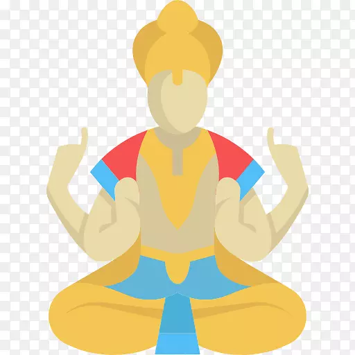 拇指人体行为健身剪贴画.印度教肖像