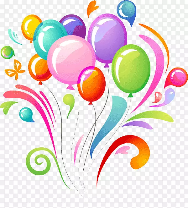 生日蛋糕气球夹艺术-生日