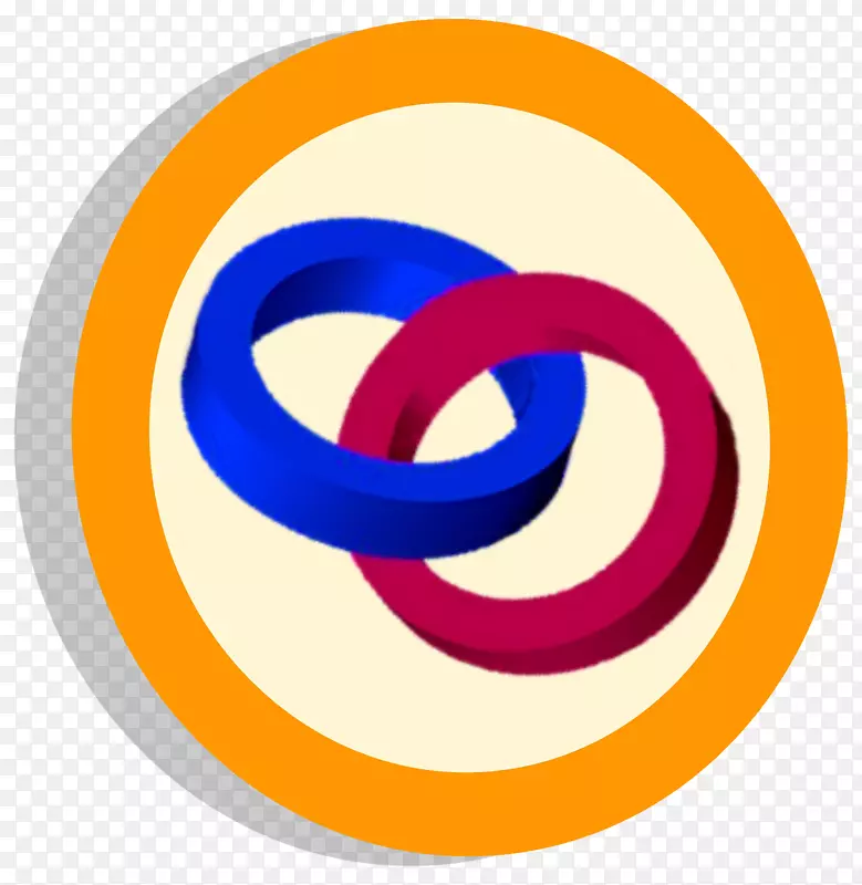 圆形标志剪辑艺术-橙色戒指