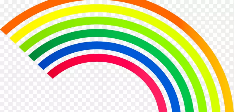线点角字体-彩虹条纹