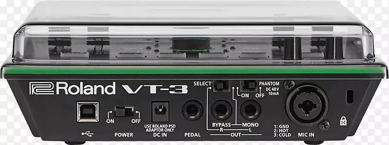 罗兰航空vt-3电子电源转换器电子乐器麦克风罗兰