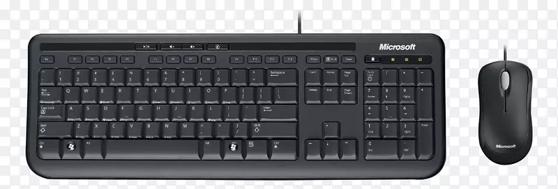 电脑键盘电脑鼠标微软键盘600微软桌面600 dsp包黑色电脑鼠标