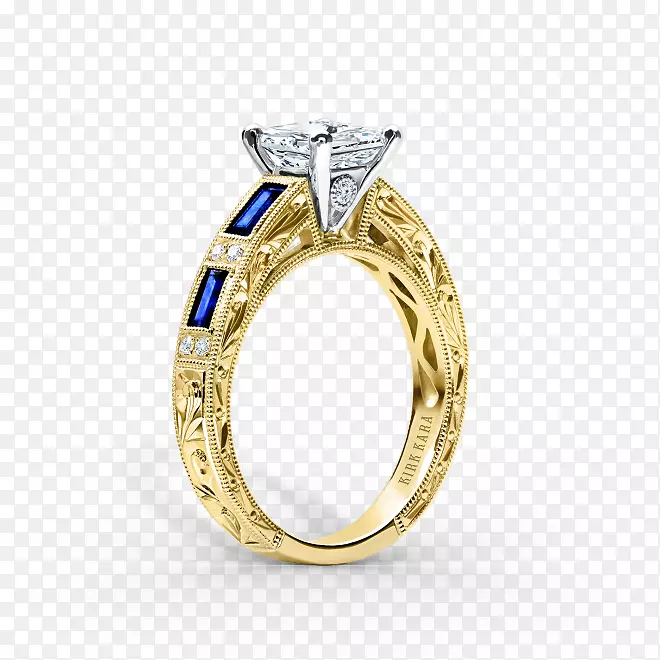 订婚戒指，结婚戒指，金公主切割戒指