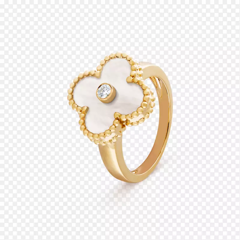 Alhambra订婚戒指van Cleef&Arpels珠宝戒指