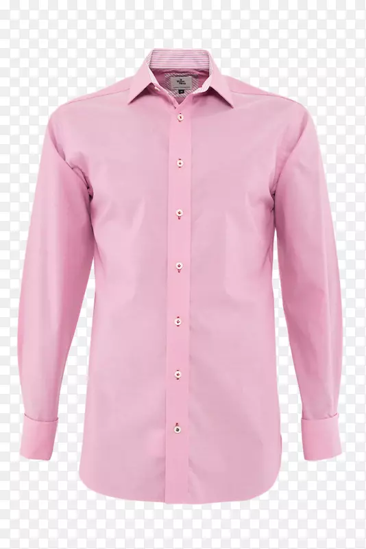 粉红色m连衣裙衬衫领裙衬衫