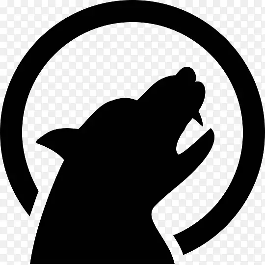 狼人电脑图标象征灰狼-狼人