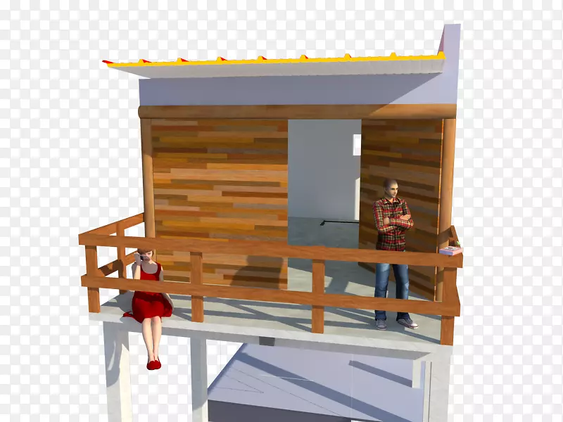 阳台木护栏甲板建筑工程.SOB