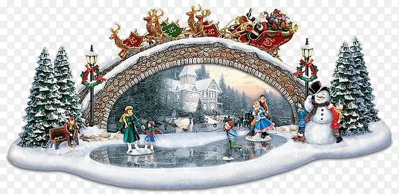 圣诞树，圣诞装饰，圣诞乡村节日-托马斯·金凯德