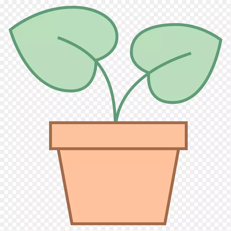 电脑图标室内植物花盆剪贴画-植物