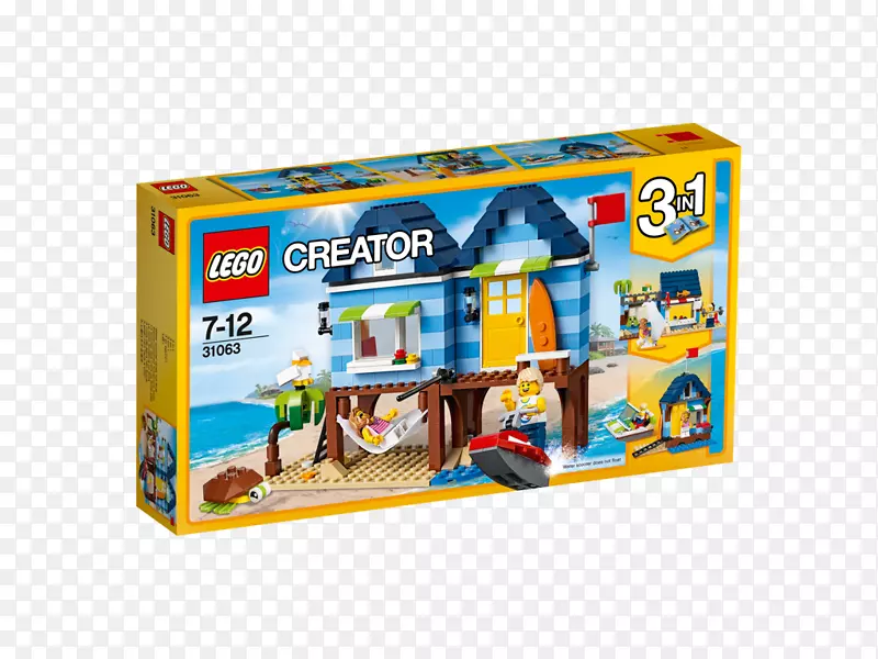 乐高创作者乐高31063创作者海滨度假玩具块-玩具