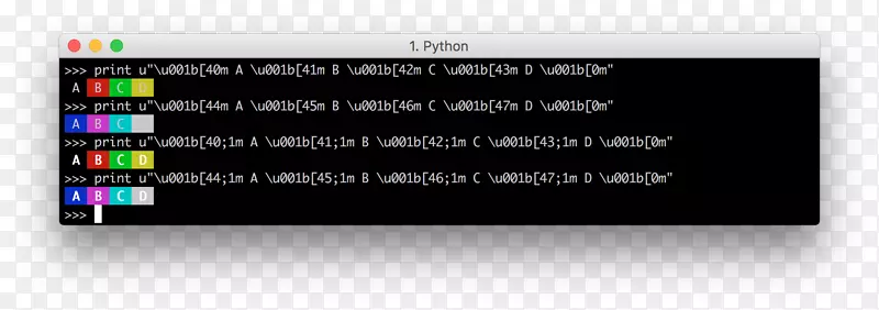 转义序列显示设备彩色打印python-输入字段