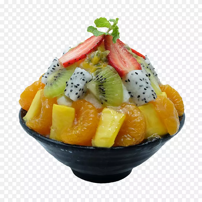 芝士蛋糕ōri水果杯刨冰绿茶