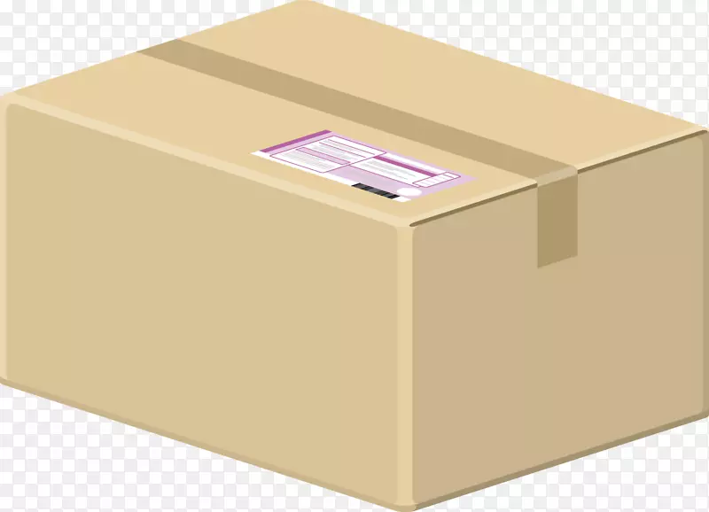 瓦楞纸纤维板箱重装速递包装和标签箱