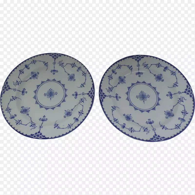 蓝白色陶器花纹-白板