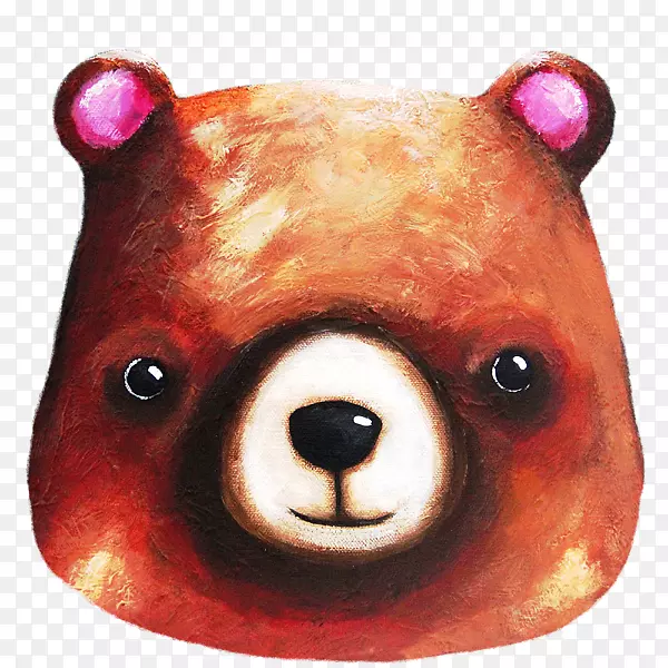 布朗熊油画帆布版画-斯图尔特