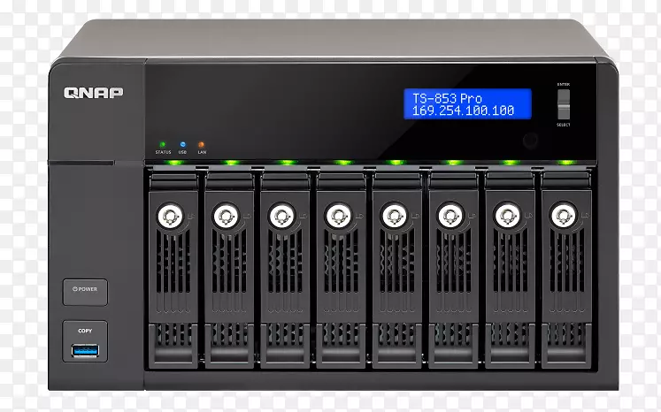 qnap电视-871 nas服务器-Sata 6gb/s网络存储系统、数据存储intel核