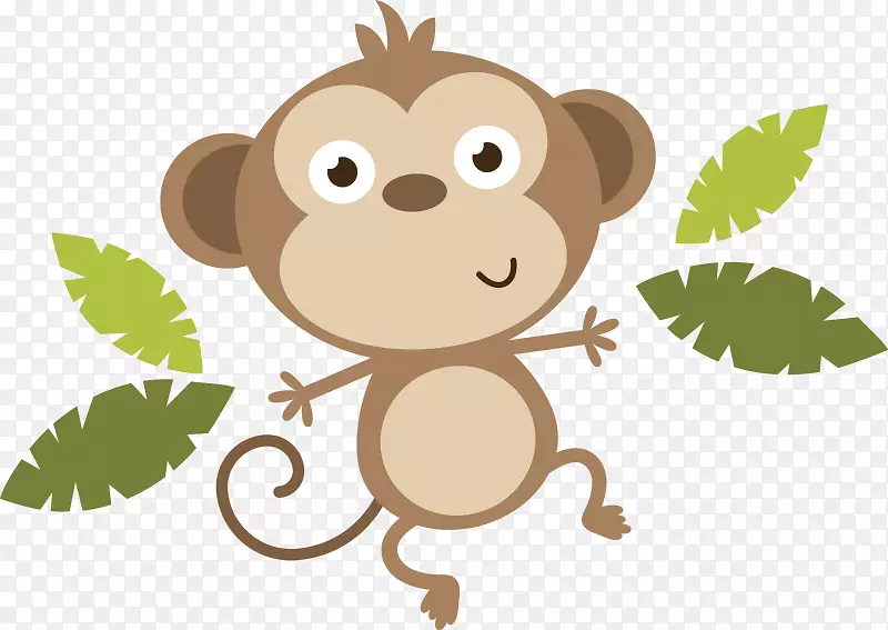 猴子剪贴画-猴子