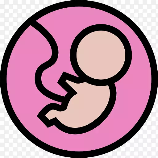 婴儿胎儿电脑图标脐带医学-妊娠