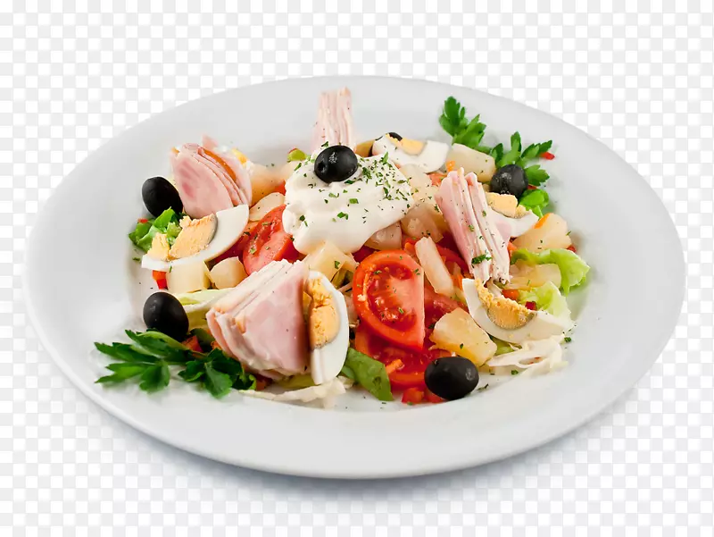 希腊色拉素食菜希腊菜盘开胃菜