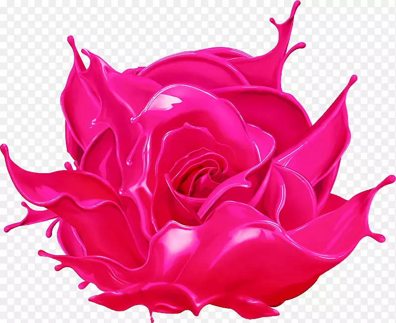 花园玫瑰画花墨剪贴画