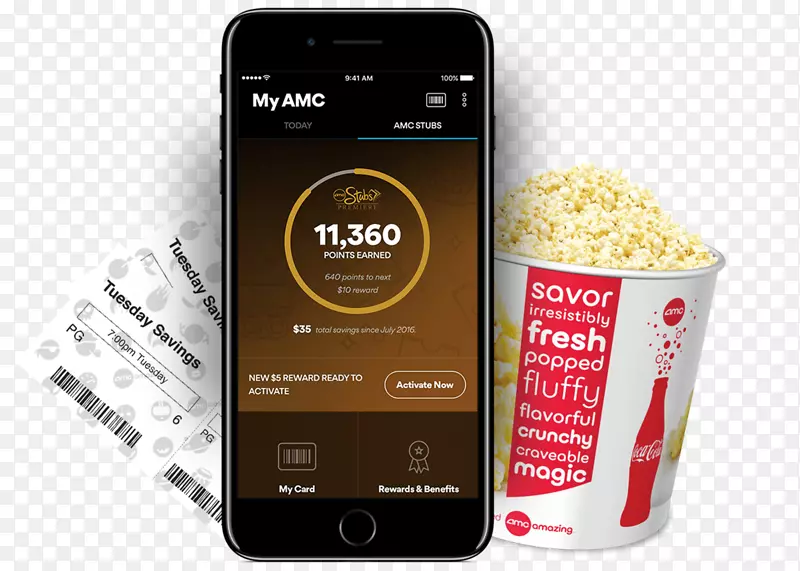 智能手机爆米花AMC影院-智能手机