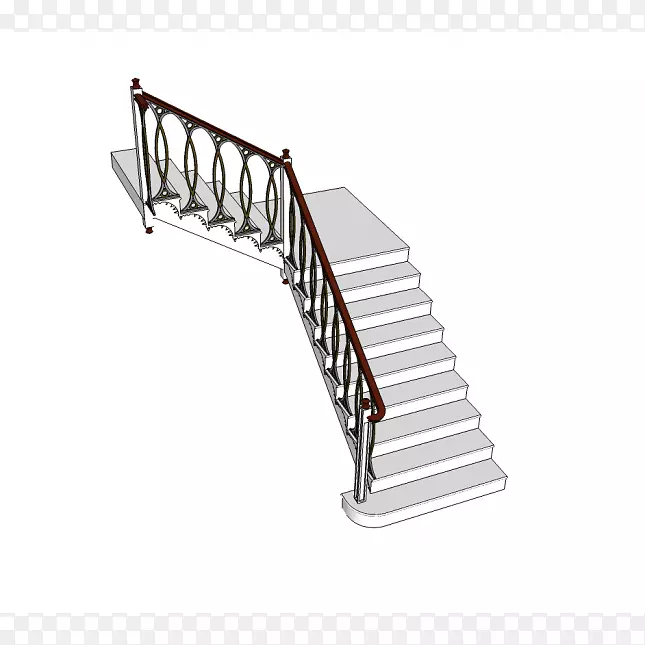 直线角楼梯-楼梯模型