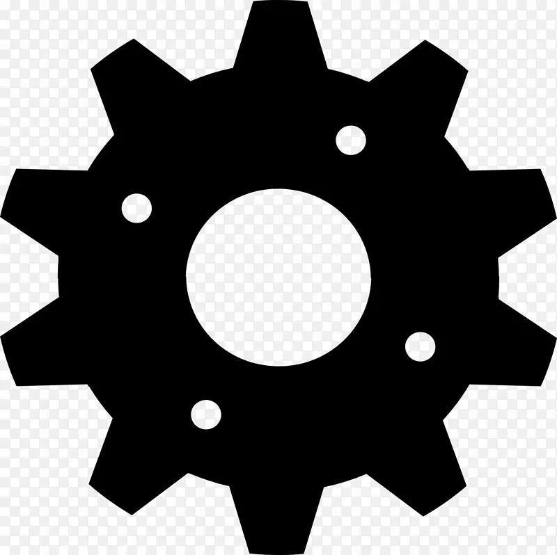 黑色齿轮电脑图标剪辑艺术齿轮