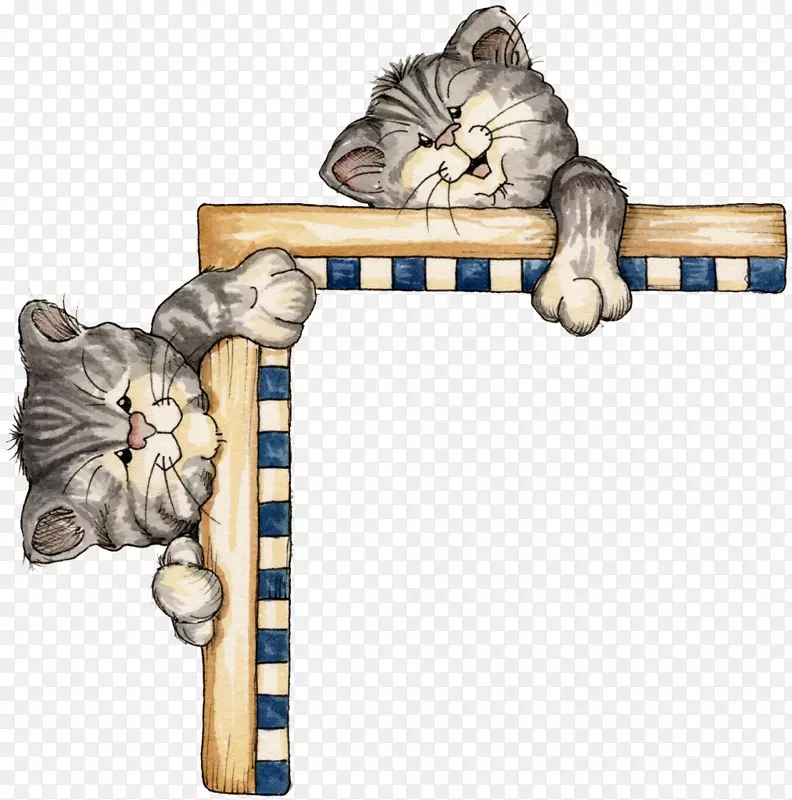 黑猫画框剪贴画