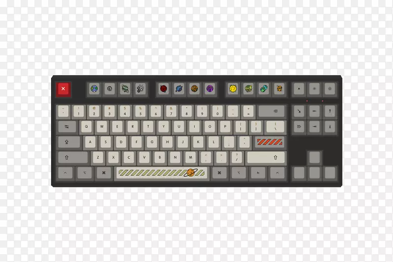 电脑键盘，键盘盖，聚对苯二甲酸丁二醇酯屈曲弹簧型m型键盘-樱桃
