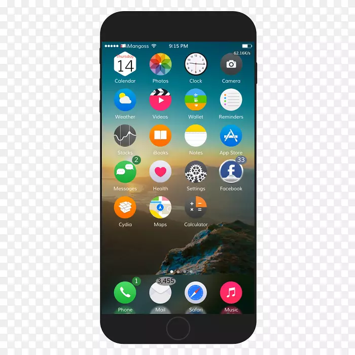 智能手机iOS 9 iOS 10-智能手机PNG图片素材下载_图片编号2578647-PNG素材网