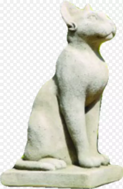 猫宠物老鼠雕塑石像