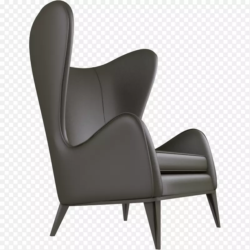 椅子建筑信息造型自由家具阿基CAD-皮革椅