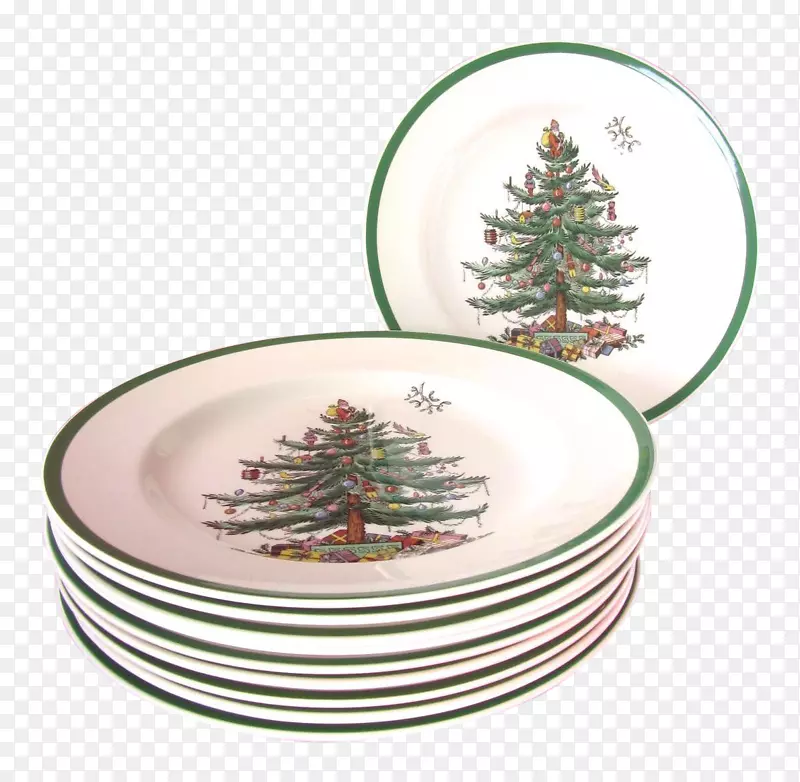 圣诞树陶瓷餐盘自助餐-圣诞树