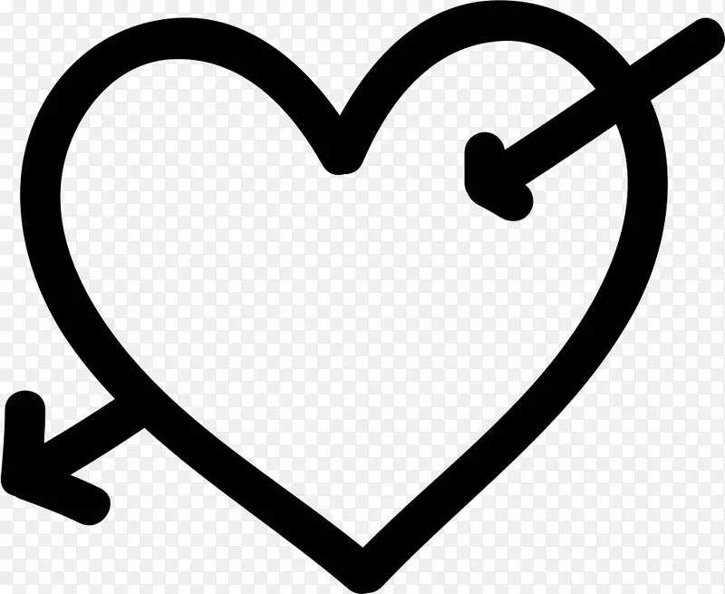 心脏符号箭夹艺术-心脏