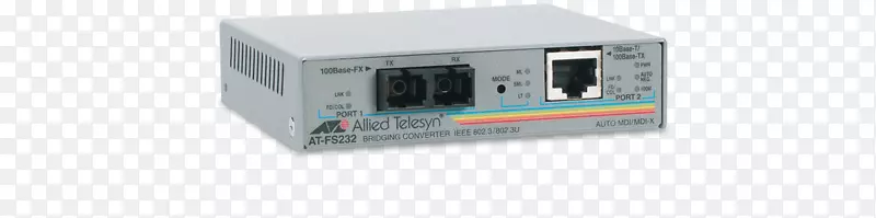 盟军远程通讯fs 232/2光纤媒体转换器-rj-45/sc单模光纤媒体转换器单模光纤