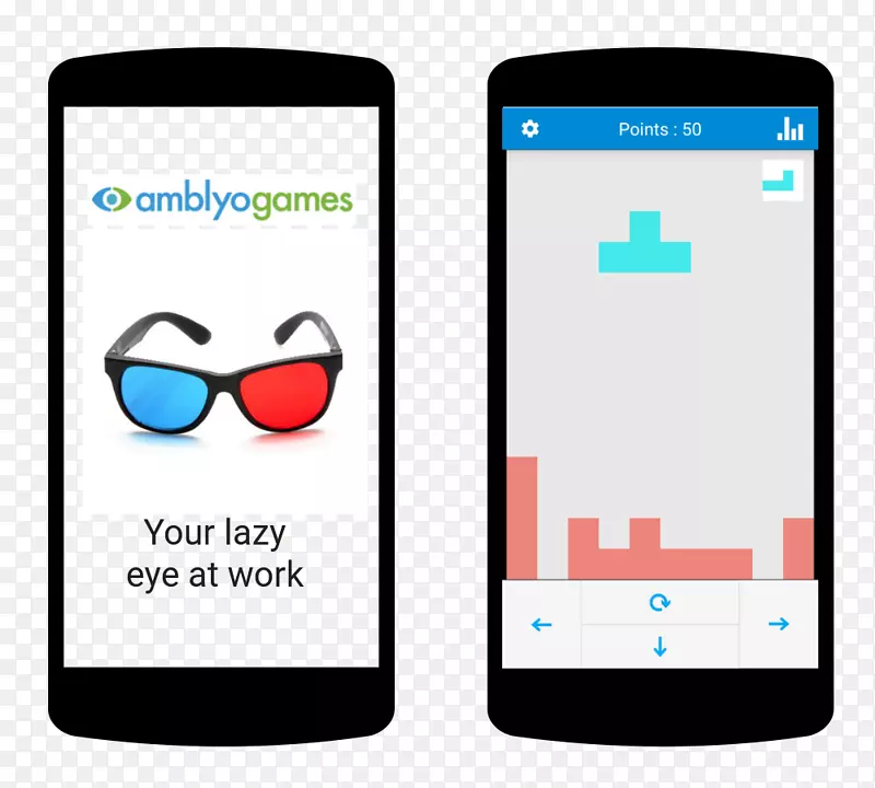 智能手机弱视眼睛二分术演示游戏-智能手机