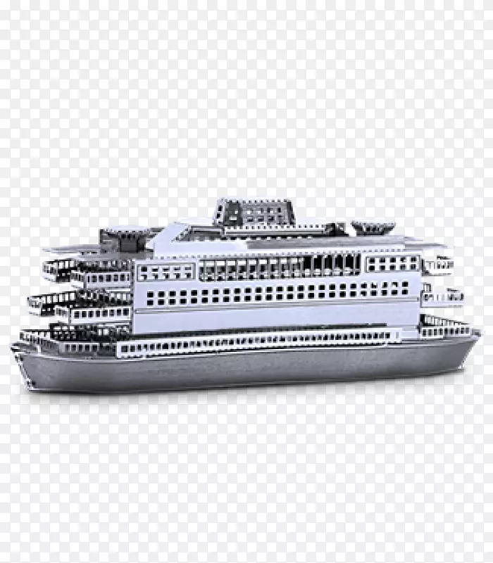 轮渡金属船激光切割塑料模型船